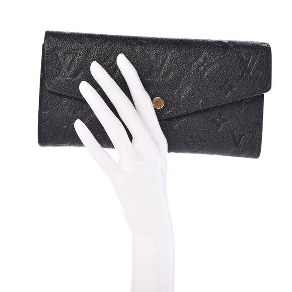 Louis Vuitton Monogram Empreinte Curieuse Sarah Wallet Black Leather - Picture 2 of 16